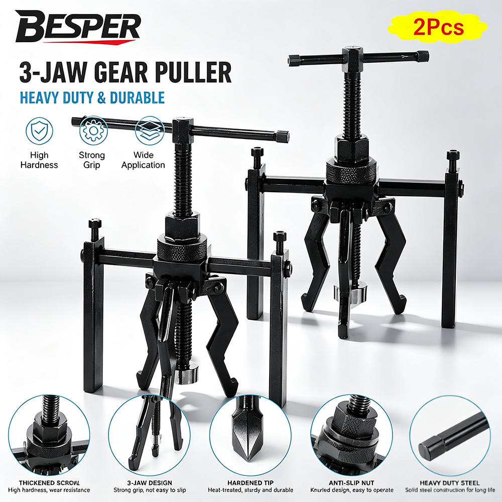 Heavy Equipment Grinder - 3 ジョーベアリングプーラーツールヘビーデューティーギアエクストラクターブッシュ除去キットホイールハブベアリングプーラー自動車修理機械工具